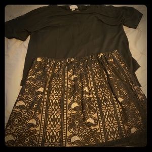 Black lace skirt